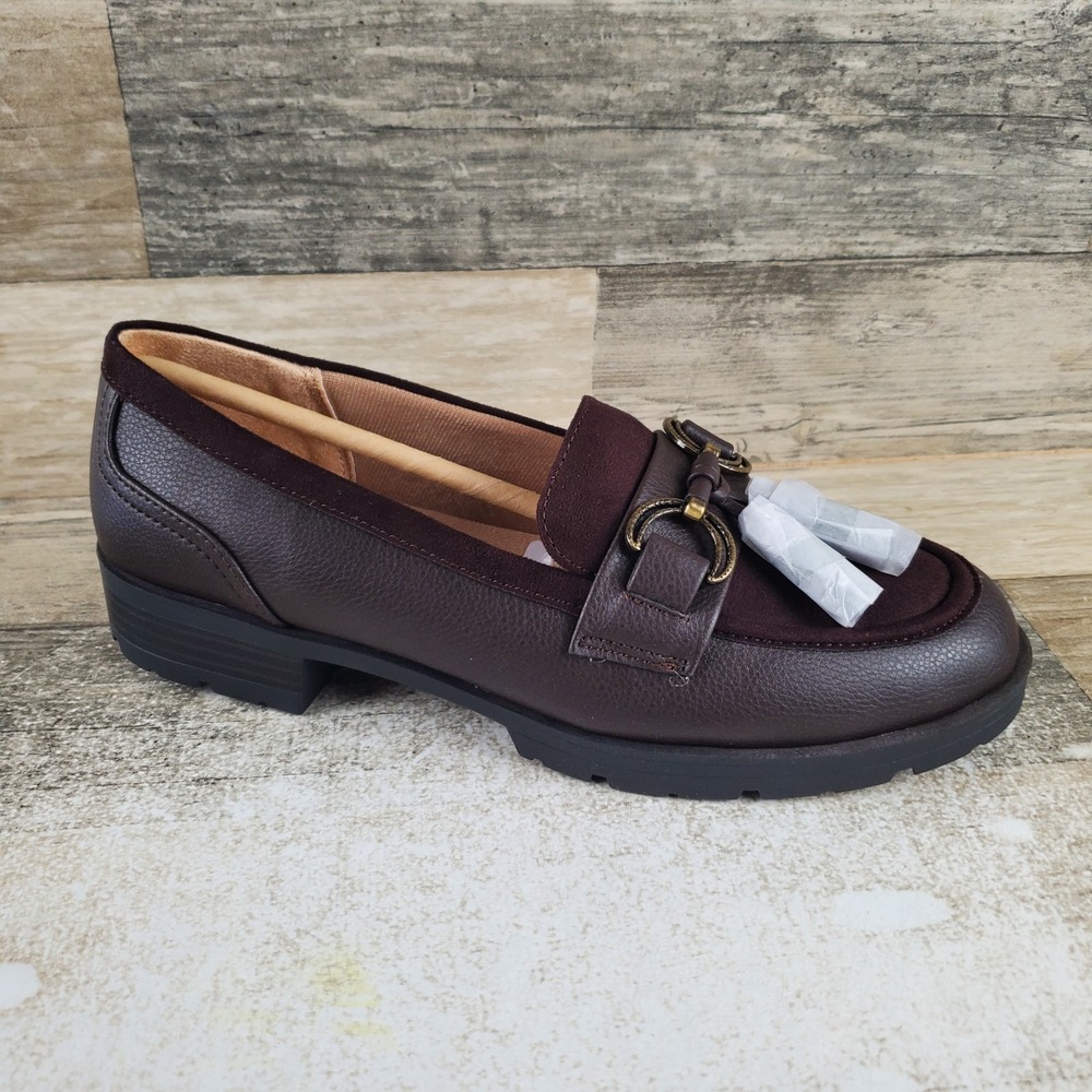 LifeStride Logan Womens Loafer Shoes Sz 9 W Comfort Dark Wine